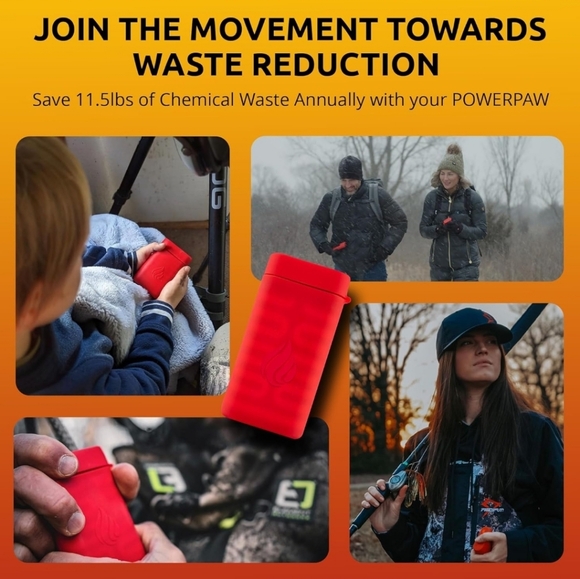 Rechargeable Hand Warmer - POWERPAW IP67 Rated Waterproof Portable Hand Warmers - Picture 3 of 9